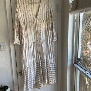 Zara Boho Tiered Stripe Dress